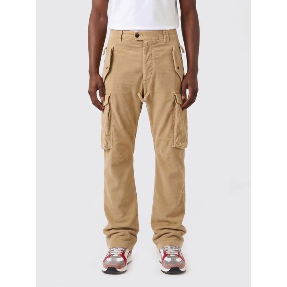 Dsquared2 Men Straight-Leg Corduroy Cotton Cargo Trousers Dsquared2